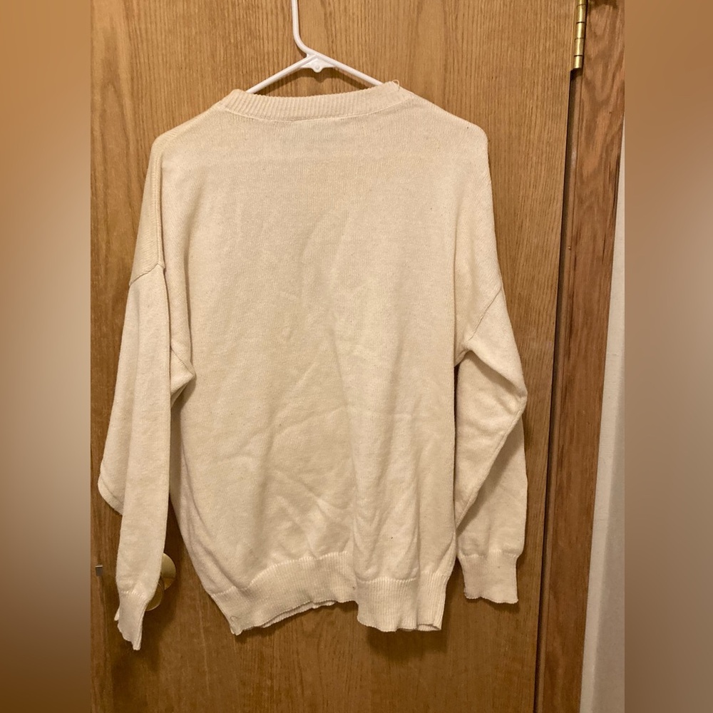 Vintage 90s Wearable Art Embellished Sweater Womens Large - Picture 3 of 3